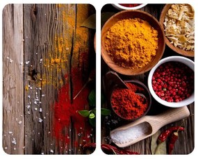 Edzett üveg tűzhely fedőlap szett 2 db-os 30x52 cm Spices – Wenko
