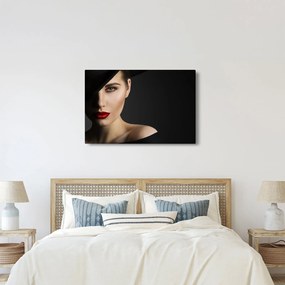 Kép - kalapos nő portréja (90x60 cm)