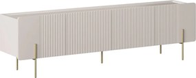 Malmi TV szekrény 200 cm - kasmír / arany lábak