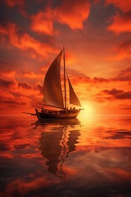 Poszter 30x45cm Naplemente vitorlái alatt