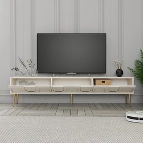 TV szekrény Lyon 43 - Krém, Arany