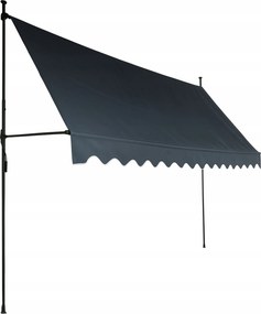 Aga Teleszkópos napellenző 300x120 cm Szürke