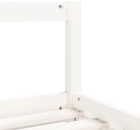 fehér tömör fenyőfa gyerekágykeret fiókokkal 90 x 200 cm