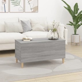 szürke sonoma színű szerelt fa dohányzóasztal 90x44,5x45 cm