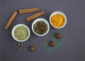 Kép - fűszerek (üvegen) (70x50 cm)