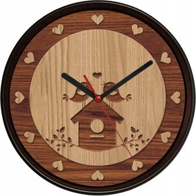 Fekete Barna Falióra Atrix ATE2015BW6 Szerelmes Madarak 30 cm