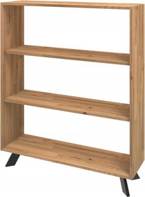 Tölgyfa könyvespolc Loft industrial 121x80x30