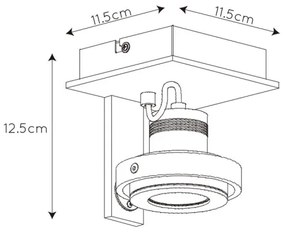 Lucide 17906/06/31 - LED spotlámpa GU10/5W/230V
