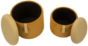 tárolós puff készlet – 2 db – Mustársárga