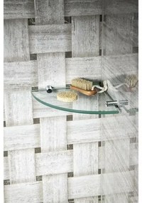 SAPHO XR008 X-Round üveg polctartó 8 mm, ezüst