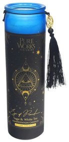 Arome Organic gyertya Sage & White Tea 300 gszínes, magas üvegben, bojtos bojtokkal