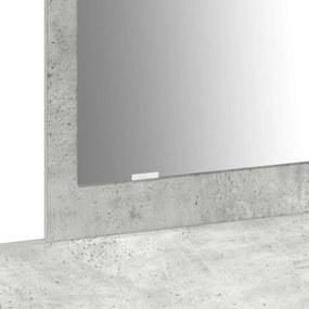 Fali Akasztós Sminkasztal Beton Szürke 100x40x70 cm