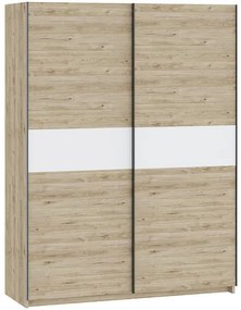 BERNO 150 cm. Gardróbszekrény Tölgy/Fehér Színben