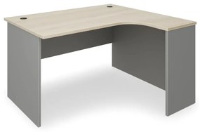 SimpleOffice ergonomikus asztal 140 x 120 cm, jobb, világos tölgy / szürke
