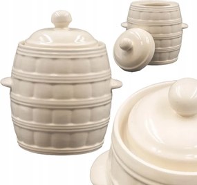 Légmentesen Záródó Fazék Peremmel És Fedővel 3,2L Krémszínű