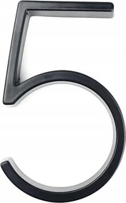 Fém lakás házszám Szám 5 fekete 12,5cm