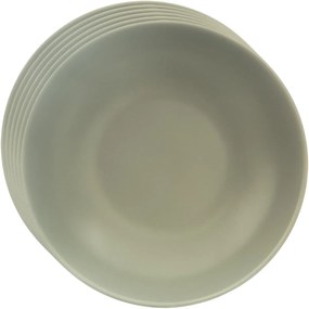 Orion Greenish kerámia mély tányérkészlet, 20,5cm, 6 db