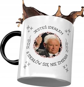 Fekete Jaroslaw Kaczynski PiS bögre Ajándék Nyomtatott Fotóval