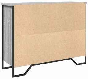szürke sonoma színű szerelt fa tálalószekrény 97x32,5x74,5 cm