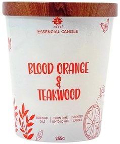 Arome  Blood orange & Teakwood gyertya üvegben, fém fedéllel 255g