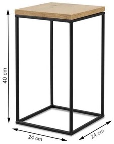 BASICLOFT virágtartó állvány 40x24 cm fekete/barna