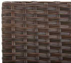 barna polyrattan kerti pad párnákkal 176 cm