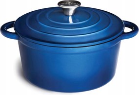 Öntöttvas fazék fedővel, porcelán bevonattal