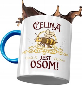 Kék Bögre Celina Barátnő Feleség Ajándék Nyomtatott Fotóval
