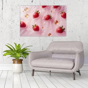 Kép - Eprek buborékokban (90x60 cm)