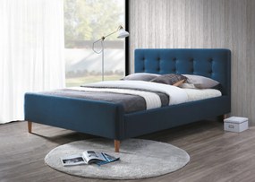 Kárpitozott ágy PINKO 160 x 200 cm kék Matrac: Coco Maxi 23 cm matrac