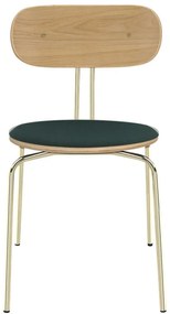 Sötétzöld-aranyszínű étkezőszék Curious – UMAGE