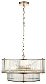 Endon 110944 - RIDGETON láncos csillár 5xE14/6W/230V sárgaréz