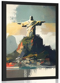 Plakát Jézus szobor Rio de Janeiroban