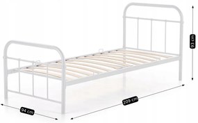 Fém ágykeret fehér színben. 90x200 cm PABLO