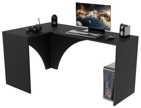 Sarok pc asztal Uhlominn (fekete) . 1092069