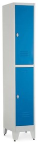 Fém szekrény - 2 doboz, 38 x 45 x 196,5 cm, helyreigazítással, lakathoz zár, kék - ral 5012