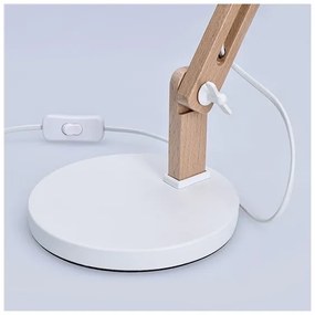 Solight WO57-W ? FALUN asztali lámpa 1xE27/25W/230V fehér/dió