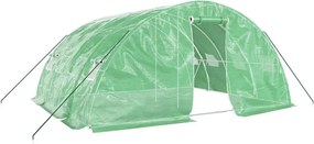 vidaXL zöld acélvázas melegház 20 m² 5 x 4 x 2,3 m