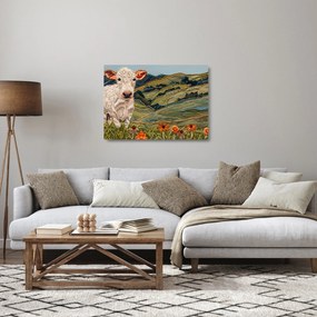 Üveg kép - Kötött motívum utánzata (70x50 cm)