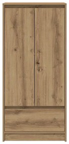 kézműves tölgy szerelt fa szekrény fiókkal 55,5x34x119,5 cm