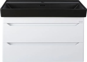 TMP SHARP 100 fali fürdőszobabútor - CeraStyle SHARP FEKETE mosdóval - 100 x 48 cm