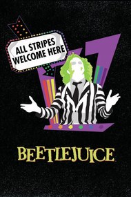 Művészi plakát Beetlejuice - All stripes welcome here