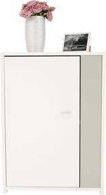 Nappali bútor, fehér/szürke, GENTA