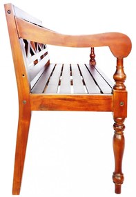 sötétbarna tömör mahagóni Batavia pad 136 cm