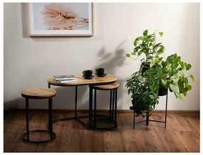 Lucera dohányzóasztal, artisan tölgy / fekete