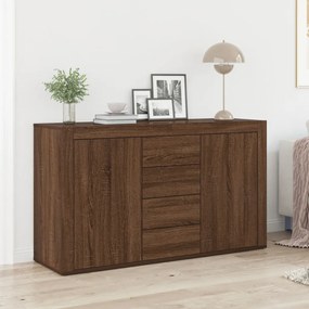 Oldalszekrény Barna tölgy Mérnöki fa 120 x 36 x 69 cm