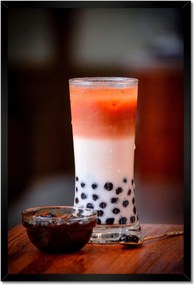 Poszterek keretben 40x60 Bubble tea buborékok