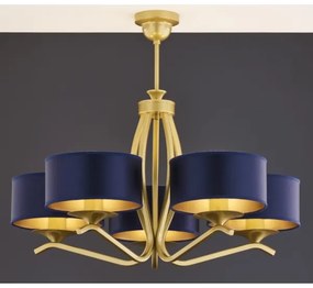 Jupiter 2114 - KASZMIR rudas csillár 5xE27/15W/230V kék/arany