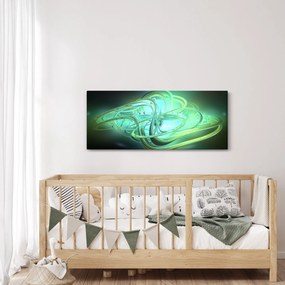 Zöld absztrakció kép (120x50 cm)