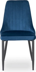 Szék sötétkék bársony kivitelben. BARI